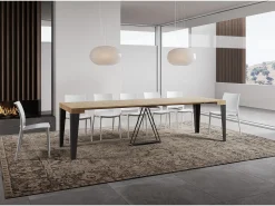 Mesa consola extensível 90x40/300 cm Algo carvalho natural quadro antracite*Ityhome Sale