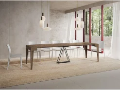 Mesa consola extensível 90x42/302 cm Zima nogueira^Ityhome Outlet