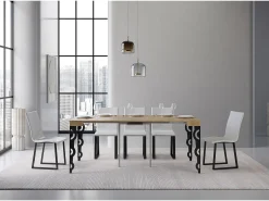 Mesa consola extensível 90x40/196 cm Karamay Small Carvalho Natural quadro Antracite^ITAMOBY Hot