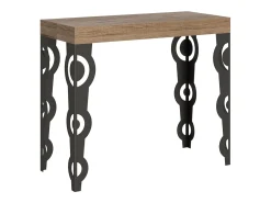 Mesa consola extensível 90x40/196 cm Karamay Small Carvalho Natural quadro Antracite^ITAMOBY Hot