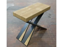 Mesa consola extensível 90x40/290 cm Diago Abeto tingido quadro Antracite*ITAMOBY Discount