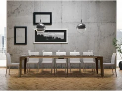Outlet Mesa consola extensível 90x42/302 cm Isotta Nogueira Consola