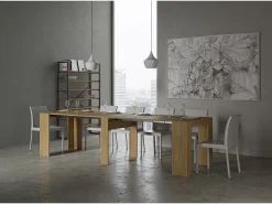 Mesa consola extensível 90x48/296 cm Venus Carvalho Natural extensões internas*ITAMOBY Sale