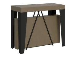 Mesa consola extensível 90x40/300 cm Algo tortora quadro antracite^Ityhome Best