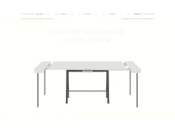 Clearance Mesa consola extensível 90x40/300 cm Banco Nogueira quadro Antracite Consola