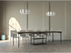 Mesa consola extensível 90x40/300 cm Plano Nogueira quadro Antracite^ITAMOBY Best