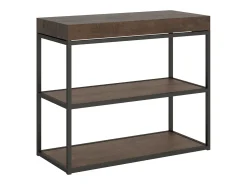 Mesa consola extensível 90x40/300 cm Plano Nogueira quadro Antracite^ITAMOBY Best