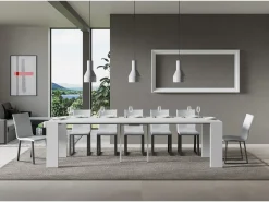 Mesa consola extensível 90x40/300 cm Roxell Cinza Branca*ITAMOBY Sale