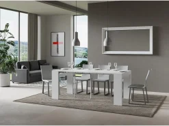 Mesa consola extensível 90x40/300 cm Roxell Cinza Branca*ITAMOBY Sale