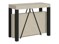 Mesa consola extensível 90x40/196 cm Tiris Small caxemira quadro antracite*Ityhome Hot