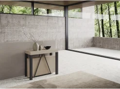 Mesa consola extensível 90x40/196 cm Tiris Small caxemira quadro antracite*Ityhome Hot