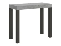 Mesa consola extensível 90x40/196 cm Everyday Small Cimento quadro Antracite Consola