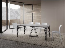 Mesa consola extensível 90x40/196 cm Aceres Small cimento quadro antracite^Ityhome Sale