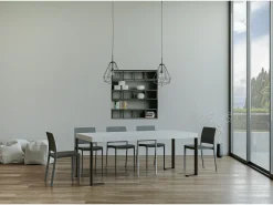 Mesa consola extensível 90x40/196 cm Tecno Small Premium Cinza Branca quadro Antracite^ITAMOBY Sale
