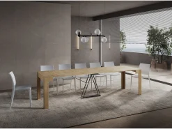 Mesa consola extensível 90x42/302 cm Scicca Carvalho Natural*ITAMOBY New
