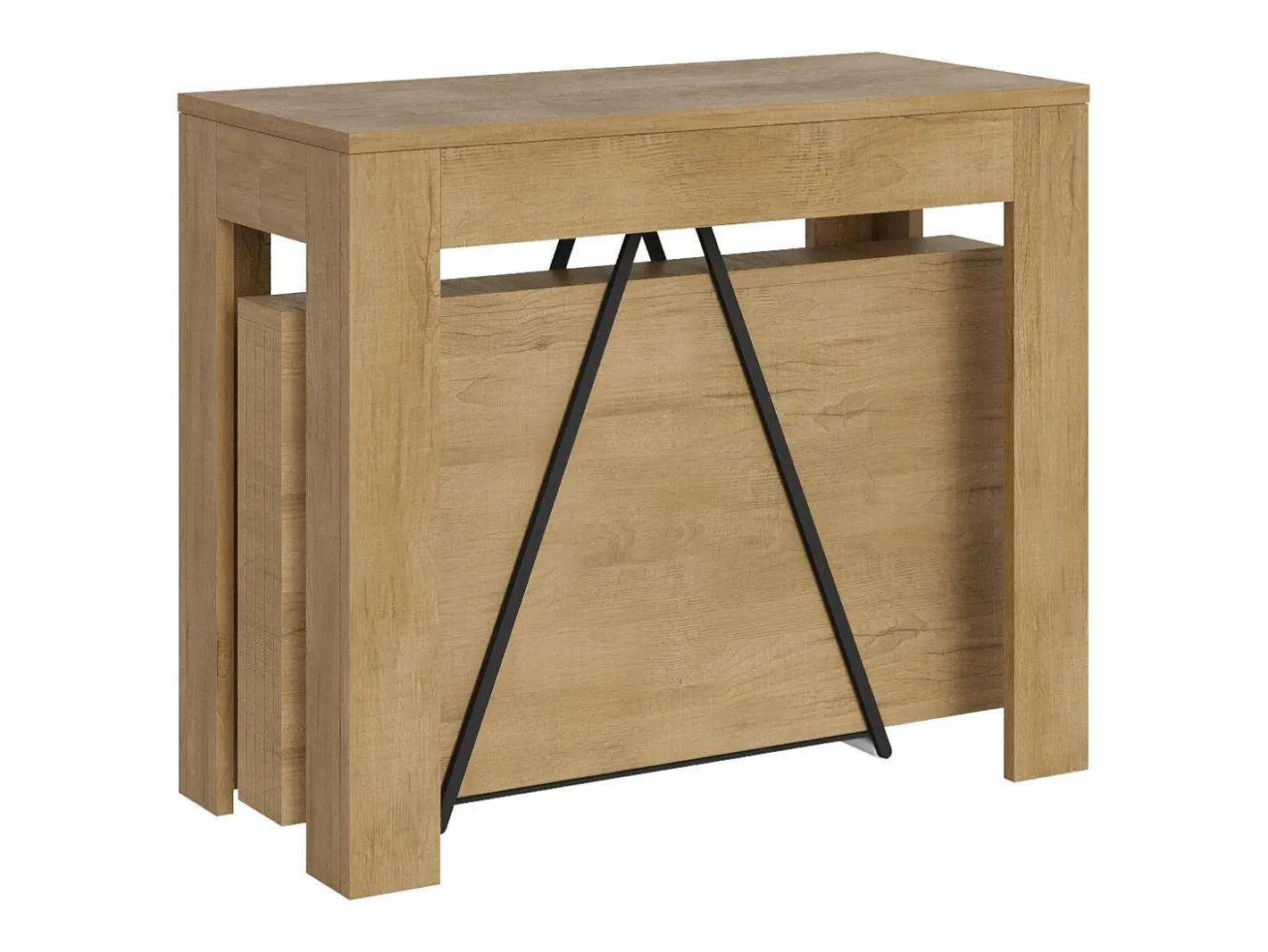 Mesa consola extensível 90x42/302 cm Scicca Carvalho Natural*ITAMOBY New