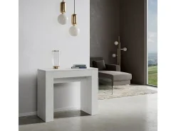 Sale Mesa consola extensível 90x42/302 cm Modem Cinza Branca Consola