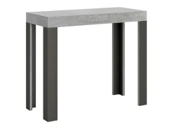 ITAMOBY Consola*Mesa consola extensível 90x40/300 cm Linea Cimento quadro Antracite Cinzento