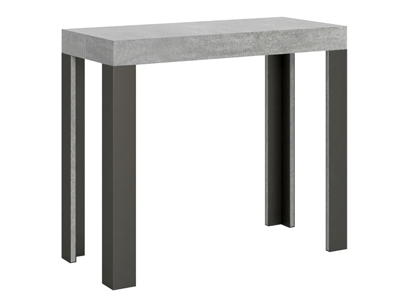 ITAMOBY Consola*Mesa consola extensível 90x40/300 cm Linea Cimento quadro Antracite Cinzento