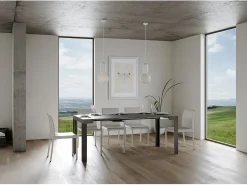 ITAMOBY Consola*Mesa consola extensível 90x40/300 cm Linea Cimento quadro Antracite Cinzento