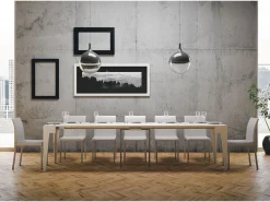 ITAMOBY Consola*Mesa consola extensível 90x42/302 cm Isotta Cinza Branca Branco