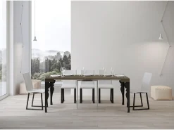 Mesa consola extensível 90x40/196 cm Paxon Small Tortora quadro Antracite*ITAMOBY Sale