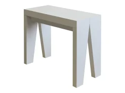 ITAMOBY Consola*Mesa consola extensível 90x40/196 cm Naxy Small Cinza Branca Branco