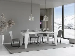 ITAMOBY Consola*Mesa consola extensível 90x40/196 cm Naxy Small Cinza Branca Branco