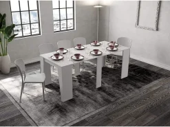 Mesa consola extensível 90x48/308 cm Anvar cinza branca*Ityhome Sale