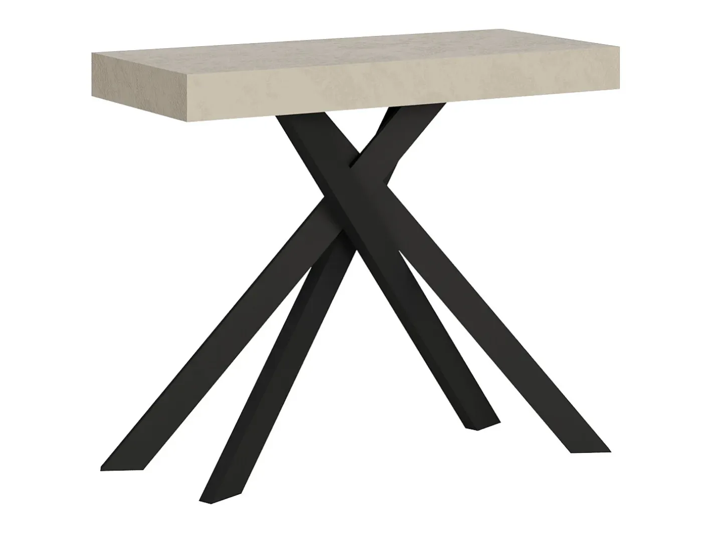 Mesa consola extensível 90x40/300 cm Krack caxemira pernas antracite^Ityhome