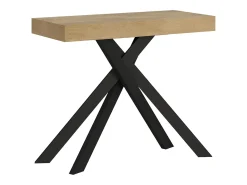 Mesa consola extensível 90x40/196 cm Krack Small carvalho natural pernas antracite^Ityhome Hot