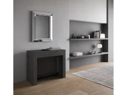 Mesa consola extensível 90x42/302 cm Evolve Antracite Espatulado extensões internas^ITAMOBY Hot