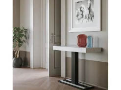 Mesa consola extensível 90x40/196 cm Capital Small Cinza Branca quadro Antracite^ITAMOBY Hot