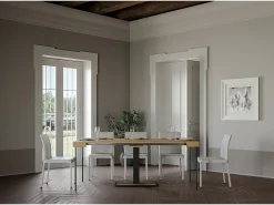 New Mesa consola extensível 90x40/300 cm Capital Carvalho Natural quadro Antracite Consola