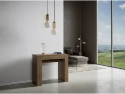 ITAMOBY Consola*Mesa consola extensível 90x42/302 cm Modem Nogueira Natural escuro