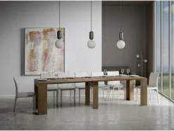 ITAMOBY Consola*Mesa consola extensível 90x42/302 cm Modem Nogueira Natural escuro