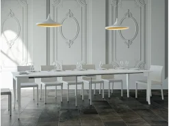 Sale Mesa consola extensível 90x48/308 cm Sciabola Cinza Branca Consola