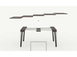 Online Mesa consola extensível 90x40/300 cm Rio Carvalho Natural quadro Antracite Consola