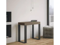 ITAMOBY Consola*Mesa consola extensível 90x40/300 cm Tecno Tortora quadro Antracite Castanho