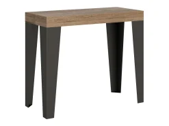 Mesa consola extensível 90x40/300 cm Flame Premium Carvalho Natural quadro Antracite^ITAMOBY Discount