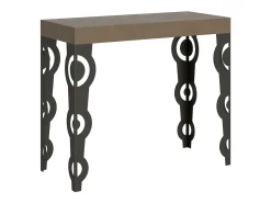 Mesa consola extensível 90x40/196 cm Karamay Small Tortora quadro Antracite^ITAMOBY Sale
