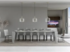 Mesa consola extensível 90x40/300 cm Naxy Cimento*ITAMOBY Discount
