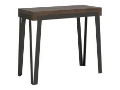 Mesa consola extensível 90x40/196 cm Rio Small Nogueira quadro Antracite^ITAMOBY Discount