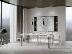 Mesa consola extensível 90x40/196 cm Ghibli Small Cinza Branca quadro Antracite^ITAMOBY Outlet