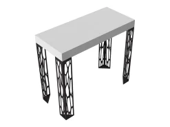 Mesa consola extensível 90x40/196 cm Ghibli Small Cinza Branca quadro Antracite^ITAMOBY Outlet