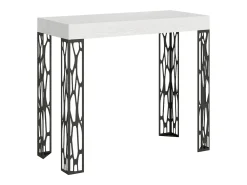 Mesa consola extensível 90x40/196 cm Ghibli Small Cinza Branca quadro Antracite^ITAMOBY Outlet