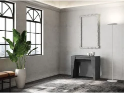 Mesa consola extensível 90x48/308 cm Anvar antracite espatulado*Ityhome New