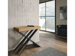 ITAMOBY Consola*Mesa consola extensível 90x40/196 cm Diago Small Carvalho Natural quadro Antracite Natural claro