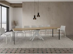 Online Mesa consola extensível 90x40/300 cm Krack Evolution carvalho natural quadro branco Consola