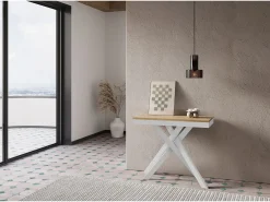 Online Mesa consola extensível 90x40/300 cm Krack Evolution carvalho natural quadro branco Consola
